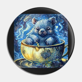 Wombat Joey in a Teacup Pin