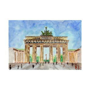 Brandenburg Gate Watercolor T-Shirt