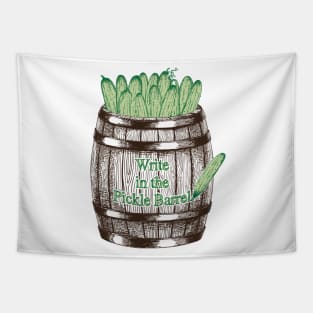 Write in the Pickle Barrel Logo Tapestry