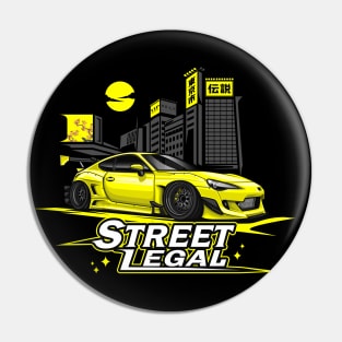 Street Legal - Subie Gang BRZ (Yellow) Pin