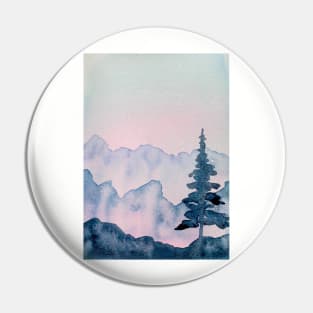 Get Lost in Montana Watercolor Painting Pin