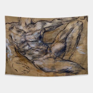 Adam study after Michelangelo Tapestry