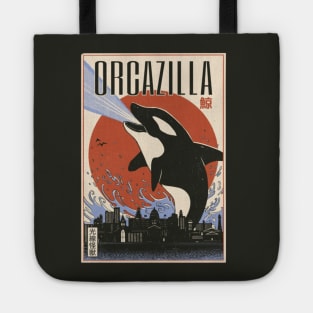 Orcazilla Funny Orca Killer Whale Tote