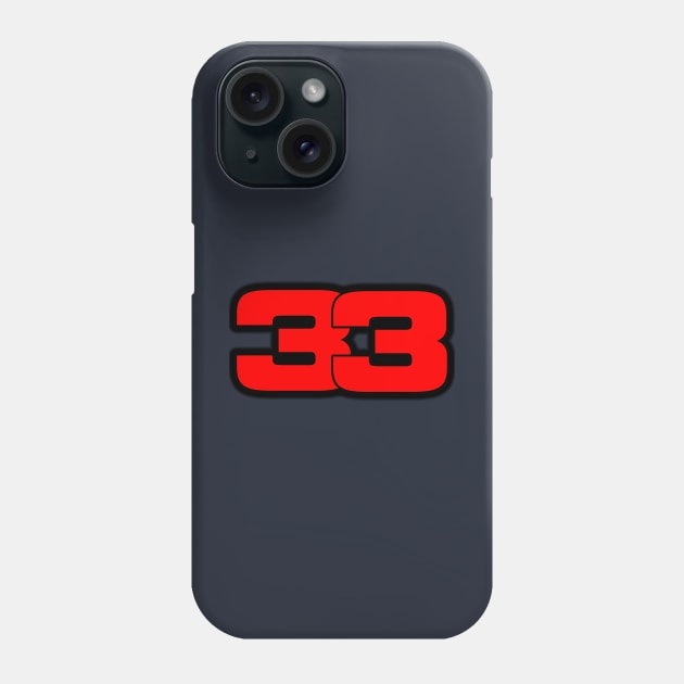 Max Verstappen 33 Phone Case by Rebel Merch