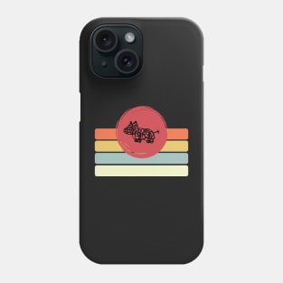 Retro Hippo Scribble Phone Case