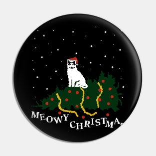 meowy christmas - cat vs. tree Pin