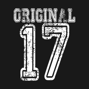 Original 17 2017 1917 T-shirt Birthday Gift Age Year Old Boy Girl Cute Funny Man Woman Jersey Style T-Shirt