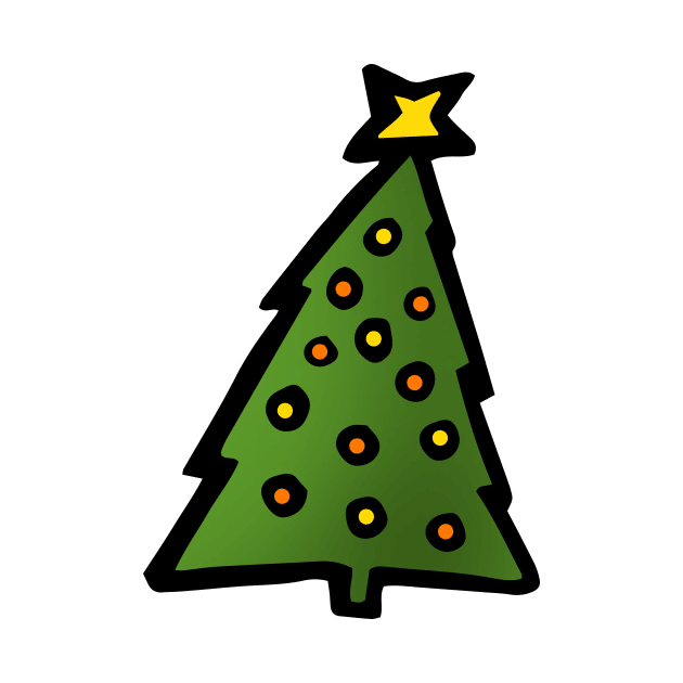 Christmas Tree Doodle Art by VANDERVISUALS