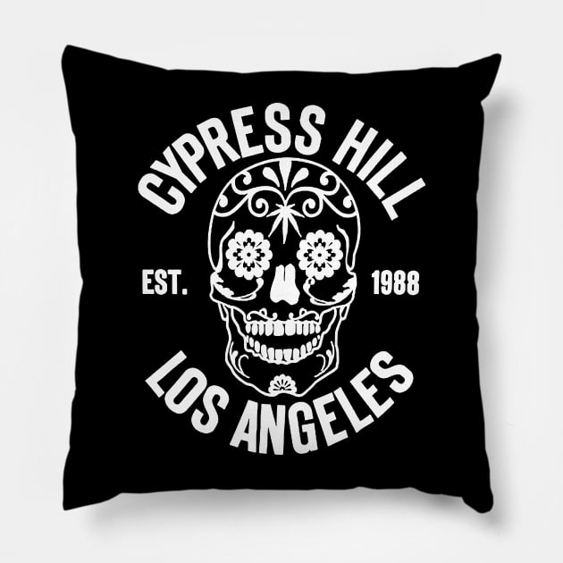 Skull Cypress Hillv Pillow by Aqumoet