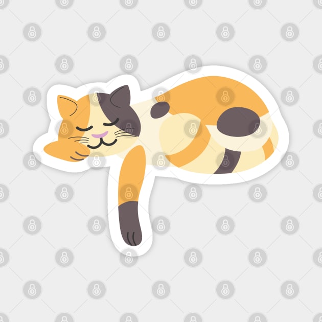 Kitten Lover | Cute Calico Cat Magnet by Fluffy-Vectors