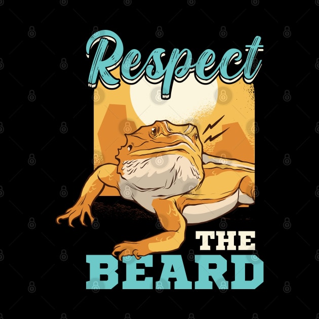 Respect the Beard Pogona Lizard Bearded Dragon by Peco-Designs