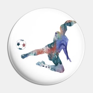 Female Soccer Player Pin