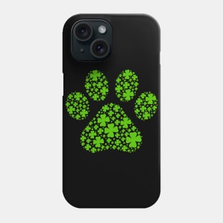 Shamrock Lucky Pawprint Phone Case