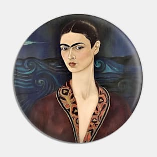 Self Portrait in a Velvet Dress by Frida Kahlo Pin