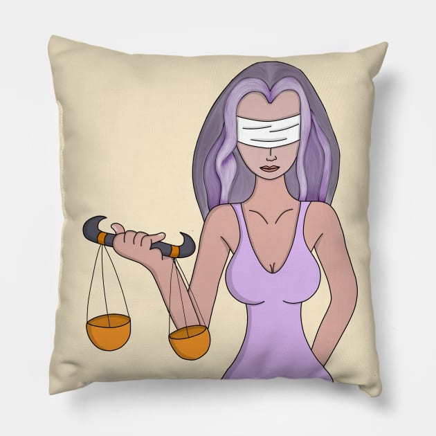 Libra and the Lady of Justice Pillow by DiegoCarvalho
