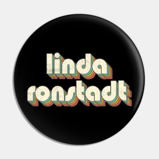 Retro Vintage Rainbow Linda Letters Distressed Style Pin