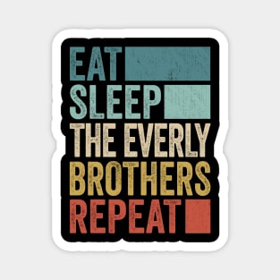 Funny Eat Sleep Everly Name Repeat Retro Vintage Magnet