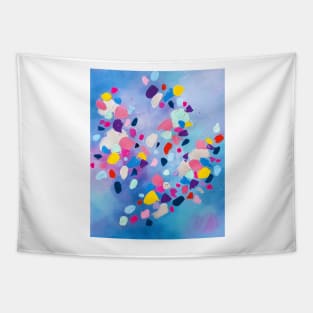 Modern Pastel Abstract Painting, Colorful Contemporary Painting Tapestry