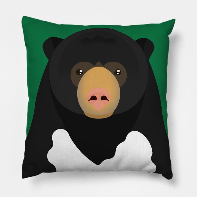 Sun bear Pillow by Aline Eg