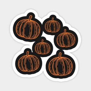 Pumpkin sketch pattern Magnet