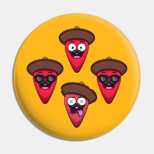 Funny Mexican Red Pepper Sticker Pack Pin