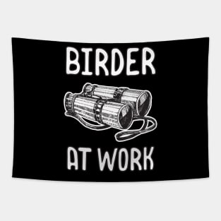 Birder at Work Tapestry
