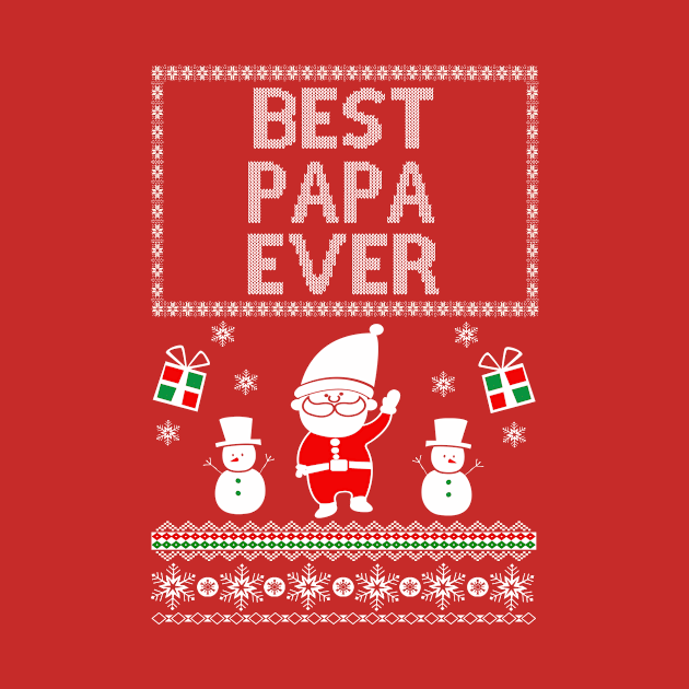 Awesome ugly christmas gift for Best papa ever by AwesomePrintableArt