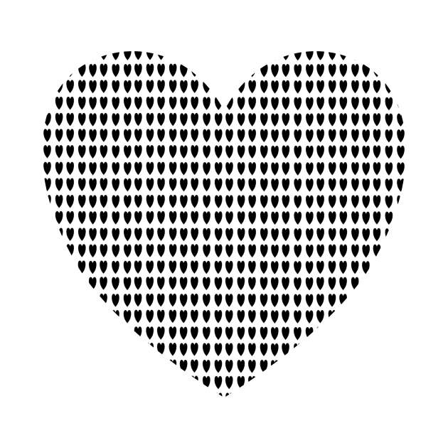 Black Hearts. Geometric Black Heart Pattern. by innerspectrum