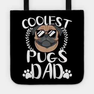 Glasses Coolest Pugs Dog Dad Tote