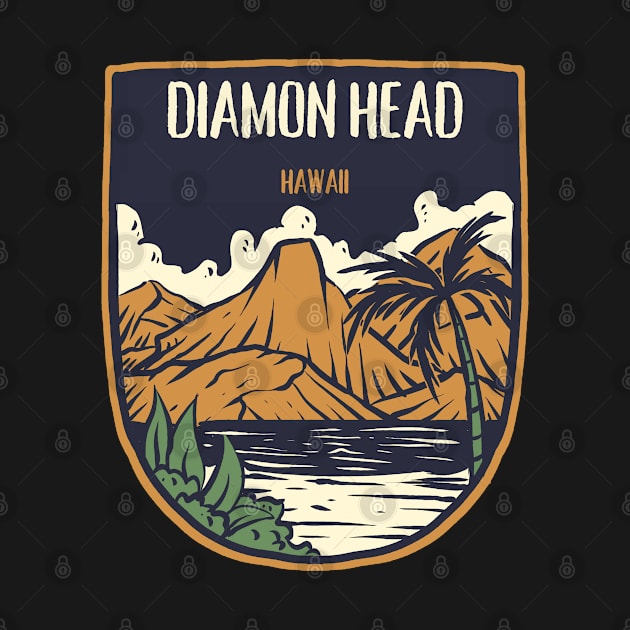 Diamon Head Hawaii by Souls.Print