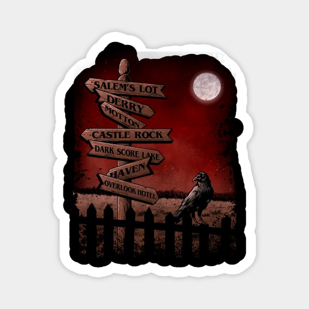 Horror Crossroads Magnet by saqman