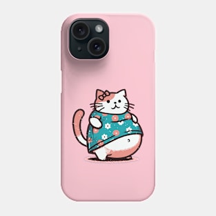 Chubby Cat Lady // Kawaii Cat Lover Phone Case