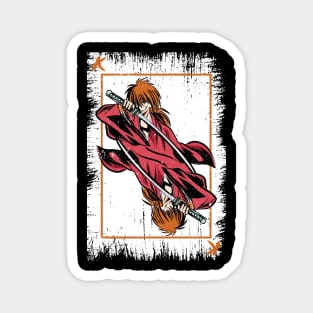 RUROUNI KENSHIN (SAMURAI X): KENSHIN CARD (GRUNGE STYLE) Magnet