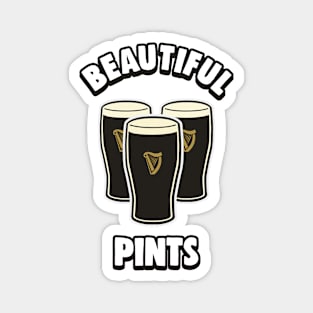 Beautiful Pints of Stout Beer Magnet