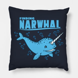 Finding Narwhal Ocean Not Dabbing Funny Parody Pillow