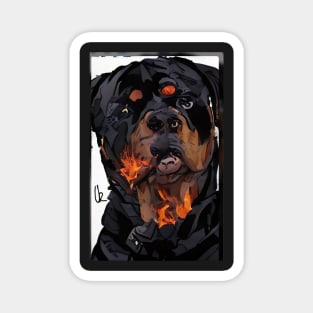 Rottweiler Steampunk art Magnet