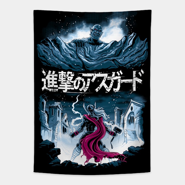 Attack on Asgard Tapestry by djkopet