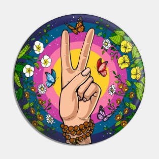 Hippie Peace Pin