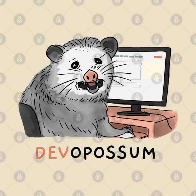 Devopossum - devops opossum by SashaShuba