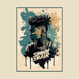 Splash paint street art style Portrait graphic illustration T-Shirt