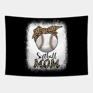 Leopard Baseball Softball Mom Baseball Lover Mother's Day Tapestry