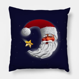 Santa Claus Moon and Star Pillow