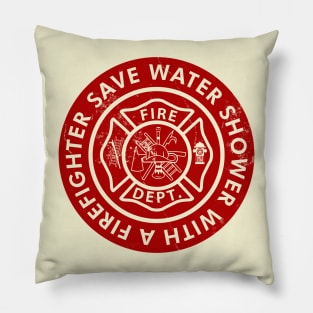 Save Water Shower With a Firefighter Pillow