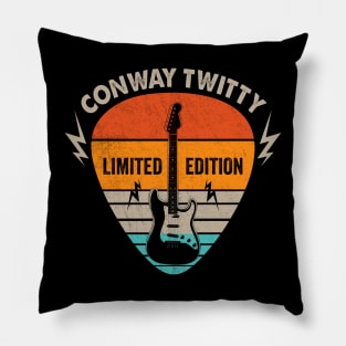 Vintage Conway Twitty Name Guitar Pick Limited Edition Birthday Pillow