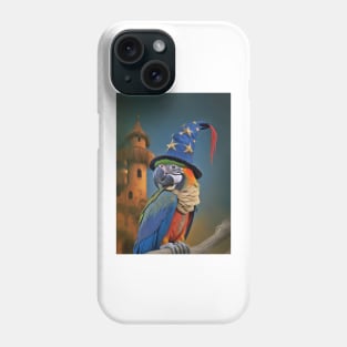 Macaw Parrot Wizard Hat Phone Case