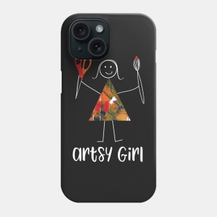 Funny Womens Artsy Girl Illustration Phone Case