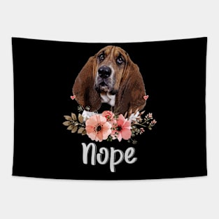 Ear Enchantment Basset NOPE Stylish Statement Tee Extravaganza Tapestry