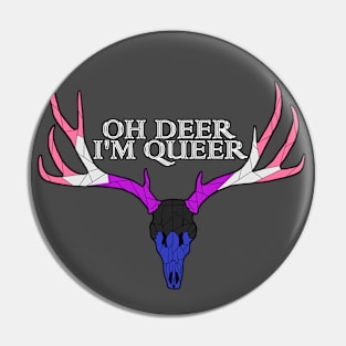 Oh deer I'm queer Gender fluid Pin