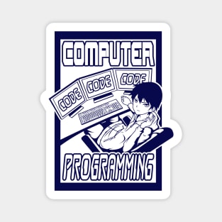 Computer Programming Code Code Code Magnet