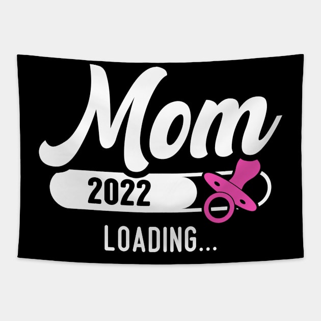 Mom 2022 Loading Bar For Pregnancy Announcement Tapestry by Arts-lf